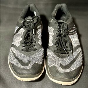 Black and Gray Nike Running Shoes